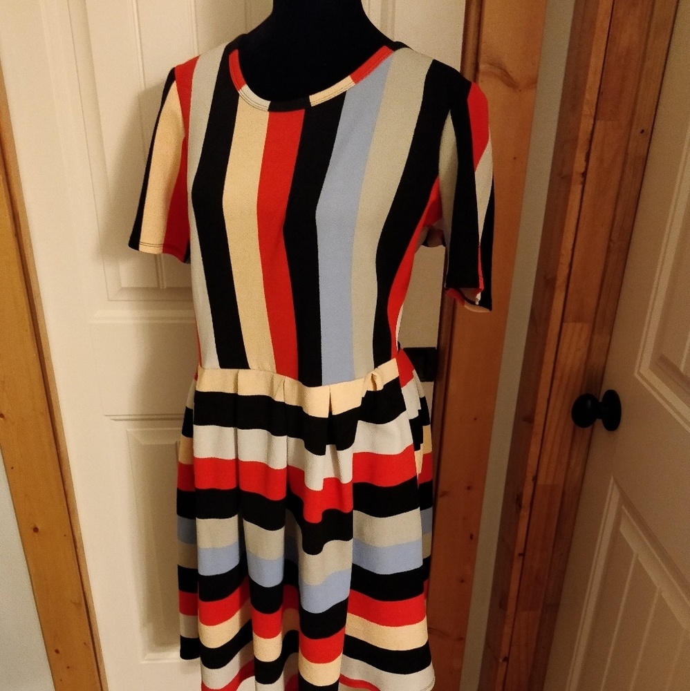 2x Striped Lularoe Amelia
